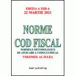Norme cod fiscal - vol. II - editia a XIII-a - 22 martie 2011